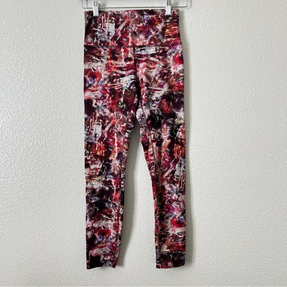 Lululemon Wunder Train High-Rise Tight 25" Urbantricity Multi W5CQOS red purple